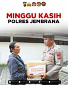 Aksi Nyata Kapolres Jembrana, Bantuan Sosial Warnai Minggu Kasih