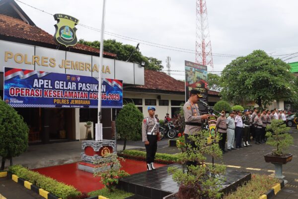 Polres Jembrana Siap Amankan Lalu Lintas, Apel Operasi Keselamatan Digelar