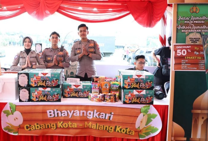 Bazar ramadan polri presisi, bhayangkari malang kota berikan diskon sembako