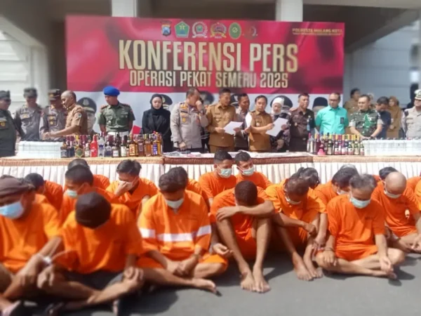 Operasi pekat semeru 2025, polresta malang kota dan forkopimda rilis