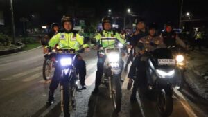 Polresta malang kota amankan malam dengan patroli blue light