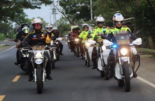 Tekan aksi balap liar, kapolres semarang pantau jalan protokol saat