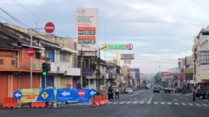 Hari Pertama Penerapan Jalur Satu Arah Di Empat Lokasi Kota