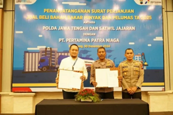 Polda Jateng Dan Pertamina Patra Niaga Teken Perjanjian Jual Beli