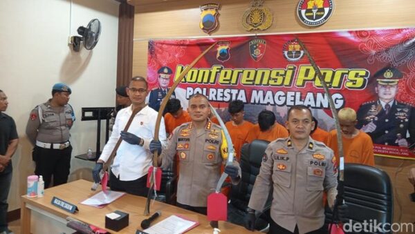 Polisi Amankan 9 Tersangka Tawuran Geng Bersajam Di Magelang, 1