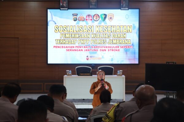 Sosialisasi Kesehatan Di Polres Jembrana, Lawan Risiko Kardiovaskular