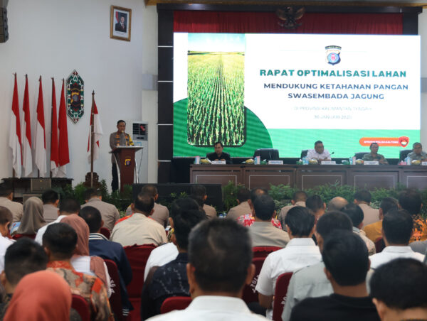 Bersama Kementan Ri, Polda Kalteng Inisiasi Rapat Optimalisasi Lahan Dukung