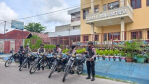 Brimob Kalteng Patroli Di Palangka Raya Untuk Amankan Perayaan Imlek