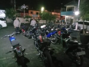 Kapolsek Kartasura Pimpin Razia Knalpot Brong, 22 Motor Disita Di