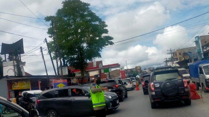 Kemacetan Di Humbahas Jadi Sorotan, Polres Imbau Pedagang Tidak Berjualan