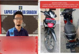 Polisi Ungkap Pencurian Motor Di Masjid Istiqomah Sragen, Pelaku Dibekuk