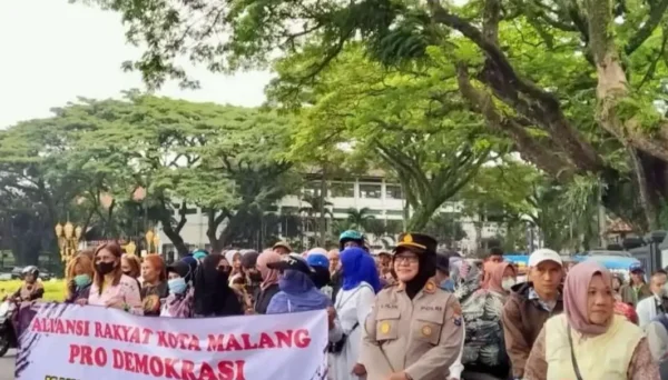 Polresta Malang Kota Prioritaskan Pendekatan Humanis Dalam Pengamanan Aksi Demokrasi