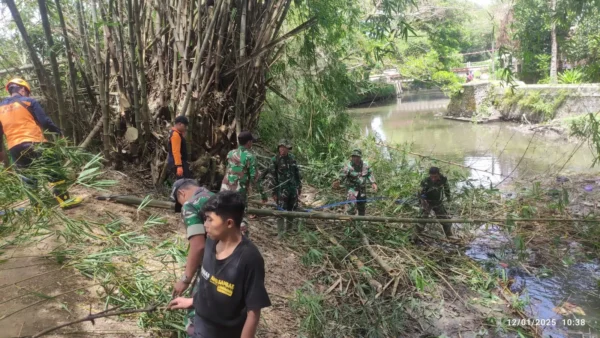 Sukoharjo Siaga Banjir, Personel Gabungan Jaga Kali Bedodo Dan Kali