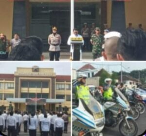 Polres magelang kota gelar apel pasukan untuk pengamanan idul fitri